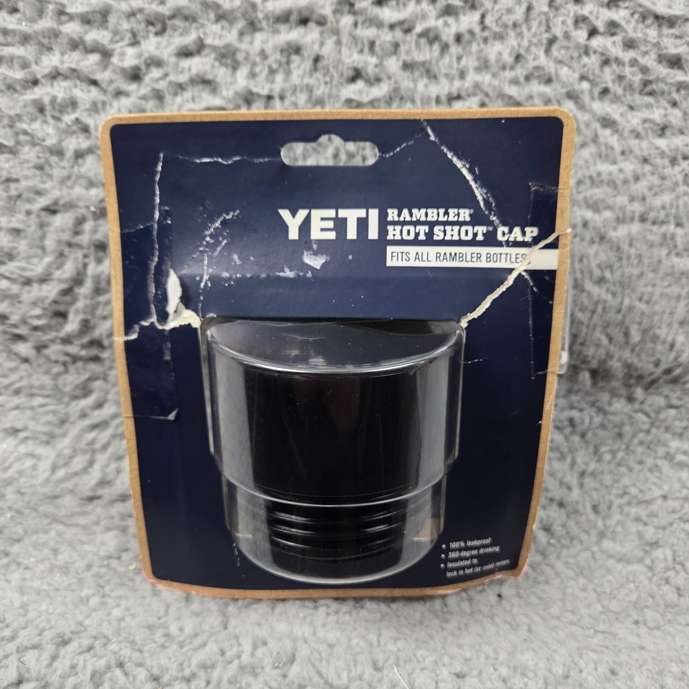 YETI Rambler Hot Shot Cap Black Replacement Fits All Rambler New Opened